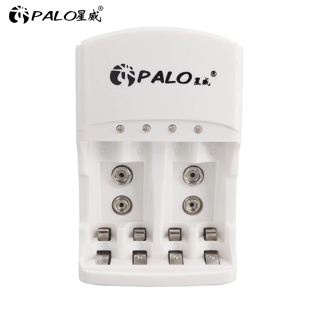 

PALO Universal Battery Charger 4 Slots Automatic For AA/AAA NI-MH / NI-CD 9v 6F22 AA / AAA Rechargeable Batteries Charger