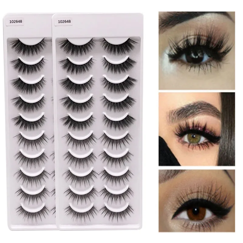 Synthetic Hair False Eyelashes Natural/Thick Long Eye Lashes Wispy Makeup Beauty Extension Tools