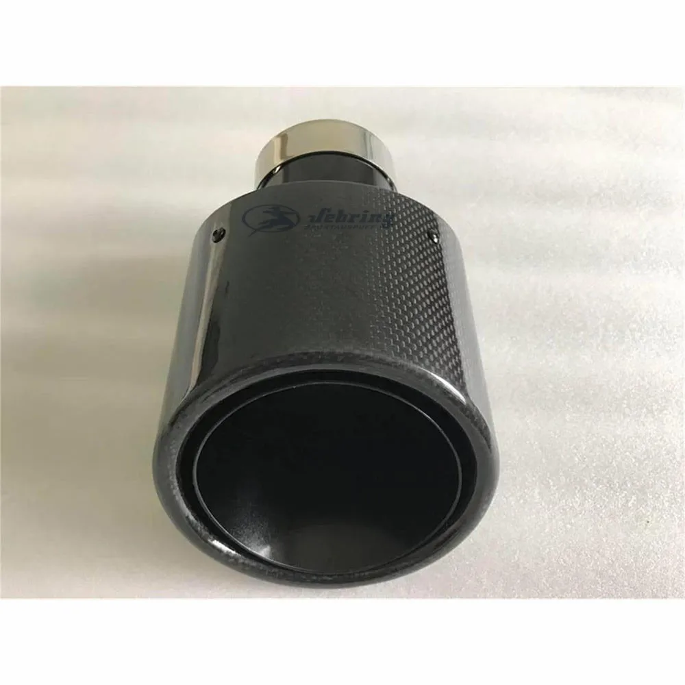 1pcs car exhaust REMUS pipe modified 105 mm 115 mm Large diameter nozzle bright cawide oval  carbon fiber car exhaust muffler