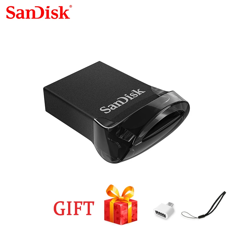Unidad Flash USB 3.1 SanDisk Ultra Fit, Pendrive de 32 GB, Memoria Flash de 64 GB, 128 GB, 256 GB, 130 MB/s, Mini Disco U de 16 GB para PC/Portátil