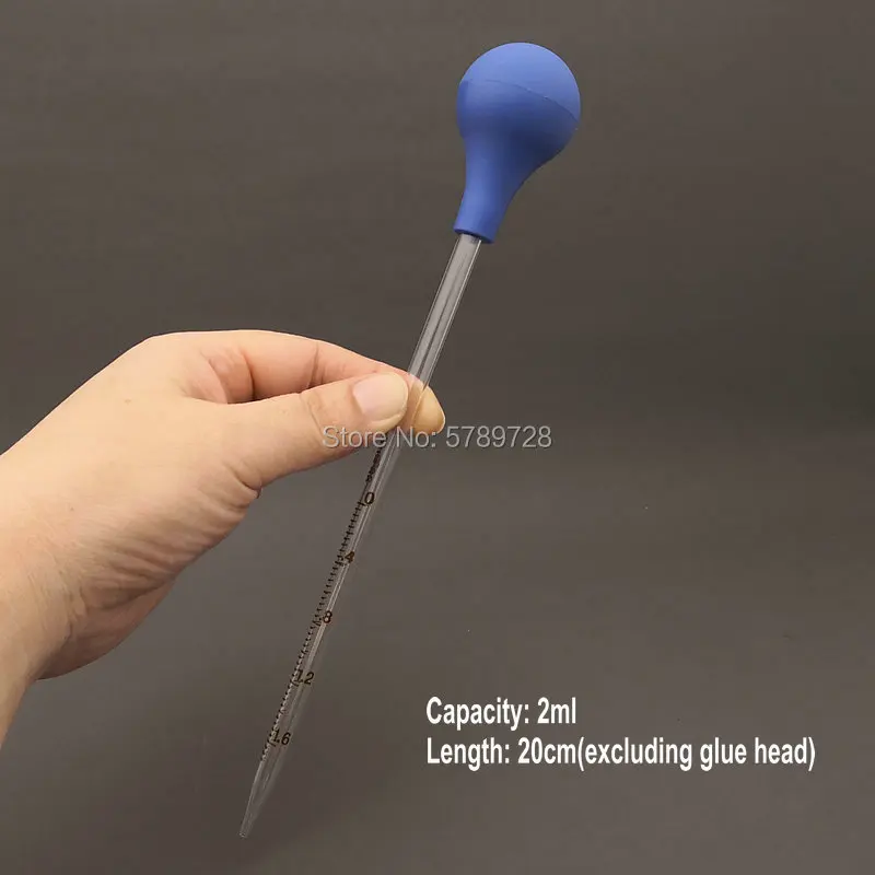 5pcs/lot 1ml 2ml 3ml 5ml 10ml Glass dropper with scale,Chemical laboratory glass pipette with rubber suction ball