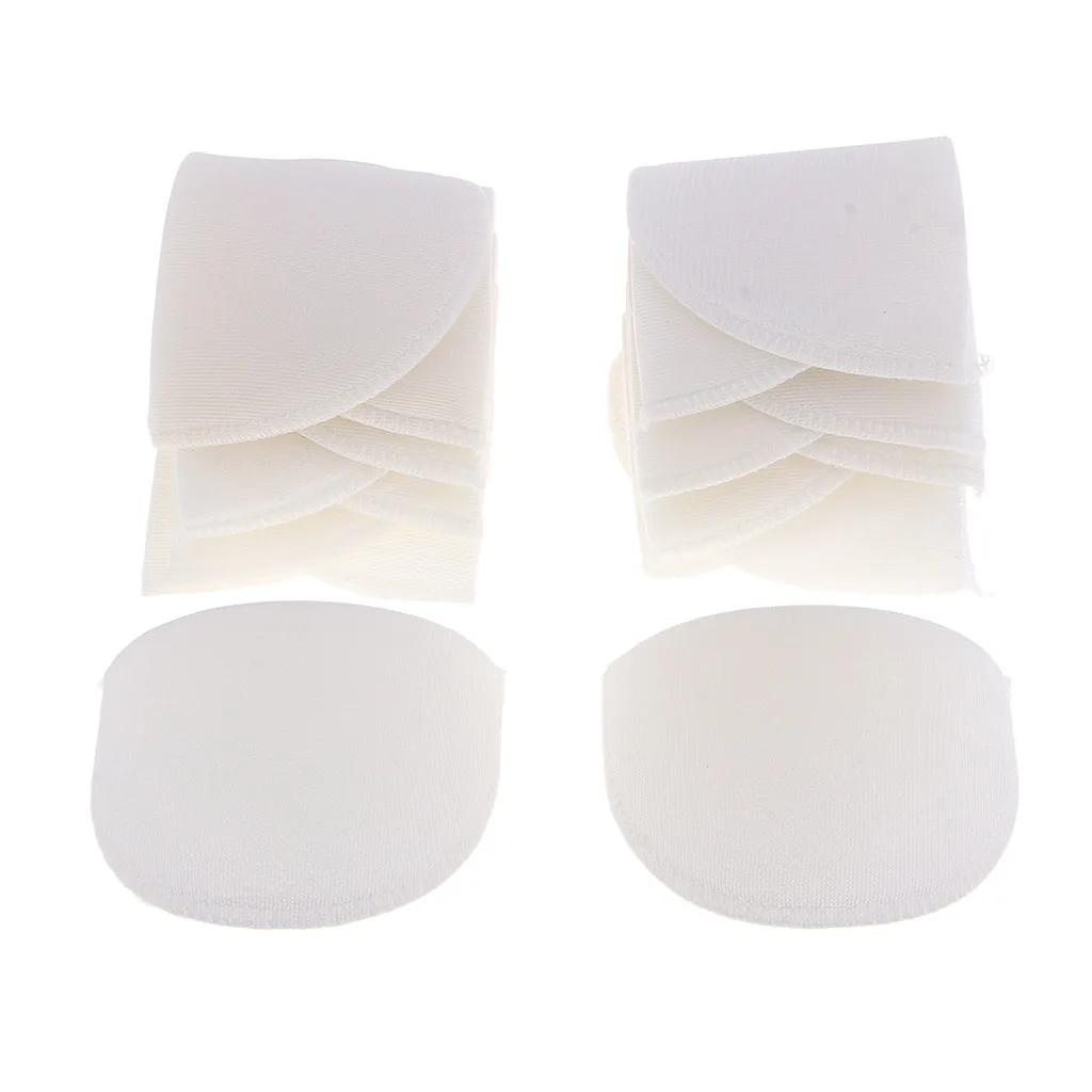 6 Pairs White Sponge Shoulder Pads Covered Unisex Blouses Business Wear