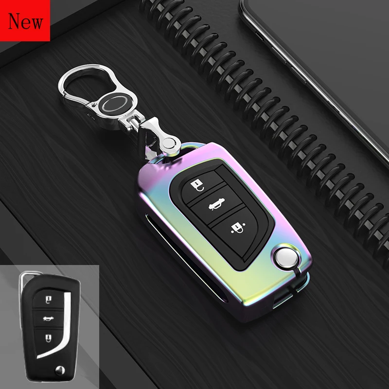 

Aluminium Alloy Car Smart Key Case Cover Fob for Toyota Corolla Levin Camry Highlander RAV4 Prado Accessories for the car