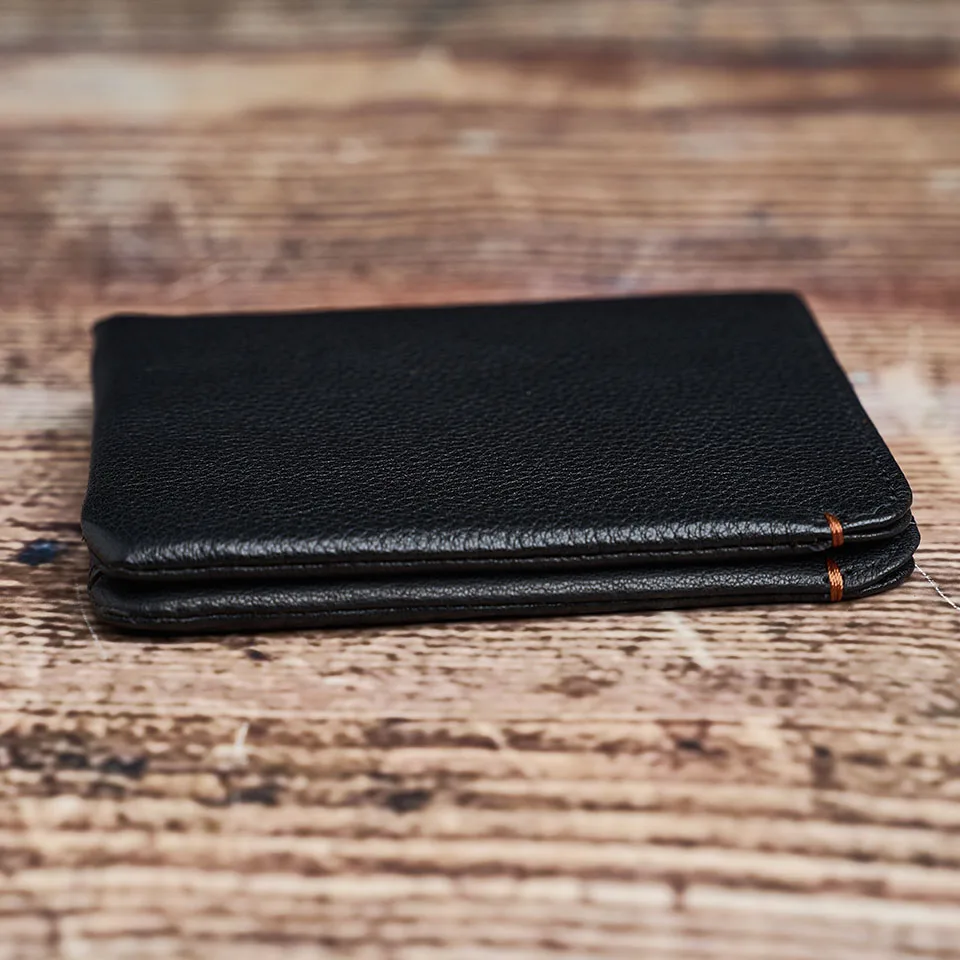 Dünnen männer Geldbörse Aus Echtem Leder Lässig Kleine Geldbörse Kredit Visitenkarte Halter Brieftasche Bifold Mini Geld Tasche Geldbörse NUPUGOO – Detail 9