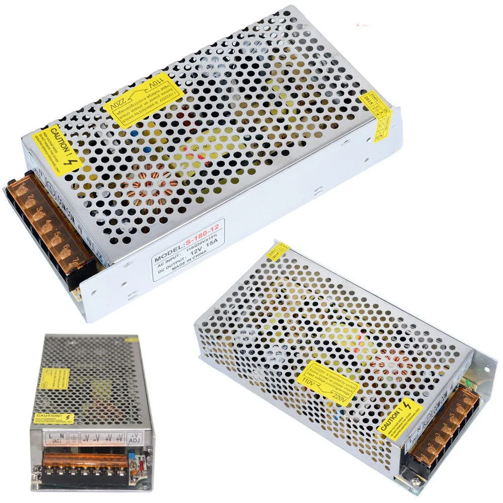 Switching Power Supply DC 5V 12V 24V 5A 10A 20A 30A Light Transformer AC 100-240V Source Adapter For LED Strips CCTV