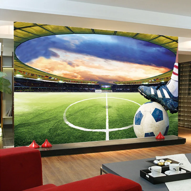 Custom Wallpaper Murals Modern 3D Non-woven Green Soccer Field Large Mural Study Living Room Bedroom Background Photo Wall paper