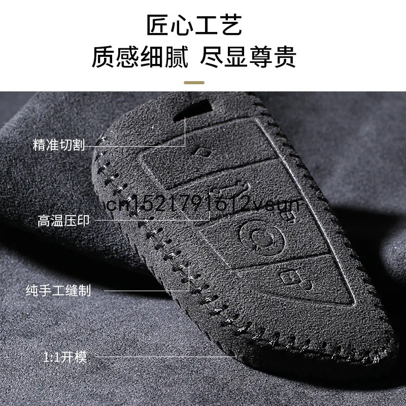 Alcantara Car Key Case Cover For BMW 3 5 6 7 Series X1 X2 X3 X5 X6 X7 Car Accessories