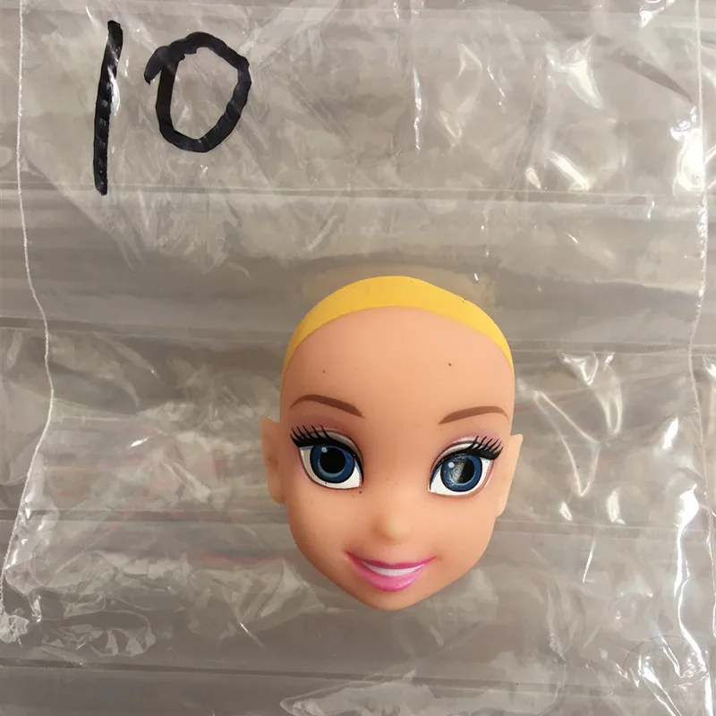 Lovely Princess Bald Head DIY Planting Long Soft Hair Doll Head Belle Snow white Baby Girl Favorite Princess Doll Part