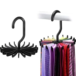 WOVHSTEAR 360 Degree Rotating Belt Rack Neck Tie Hanger Storage Hanger Tie Belt Neck Holder Space Saving 20 Hooks Clothes Hanger