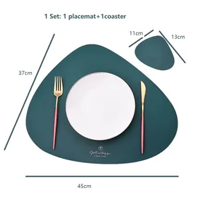 Inyahome leather pod double face Placemat and updated box set coffee rugs casa cuisine dining table dining table 8 Main Sales Place American Place - №6