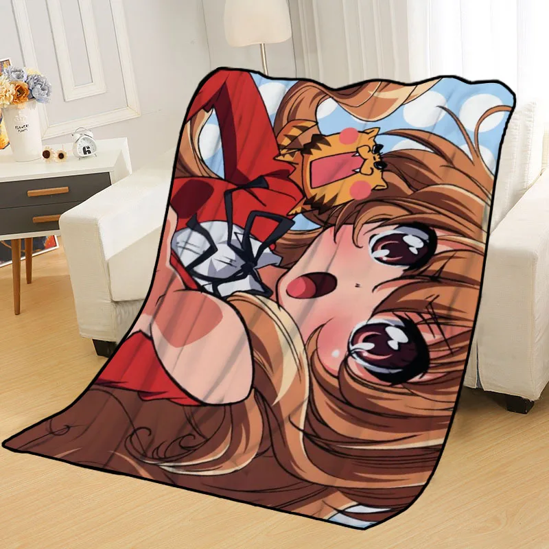 Personalized Blankets Custom Toradora Blankets for Beds Soft DIY Your Picture Decoration Bedroom Throw Travel Blanket