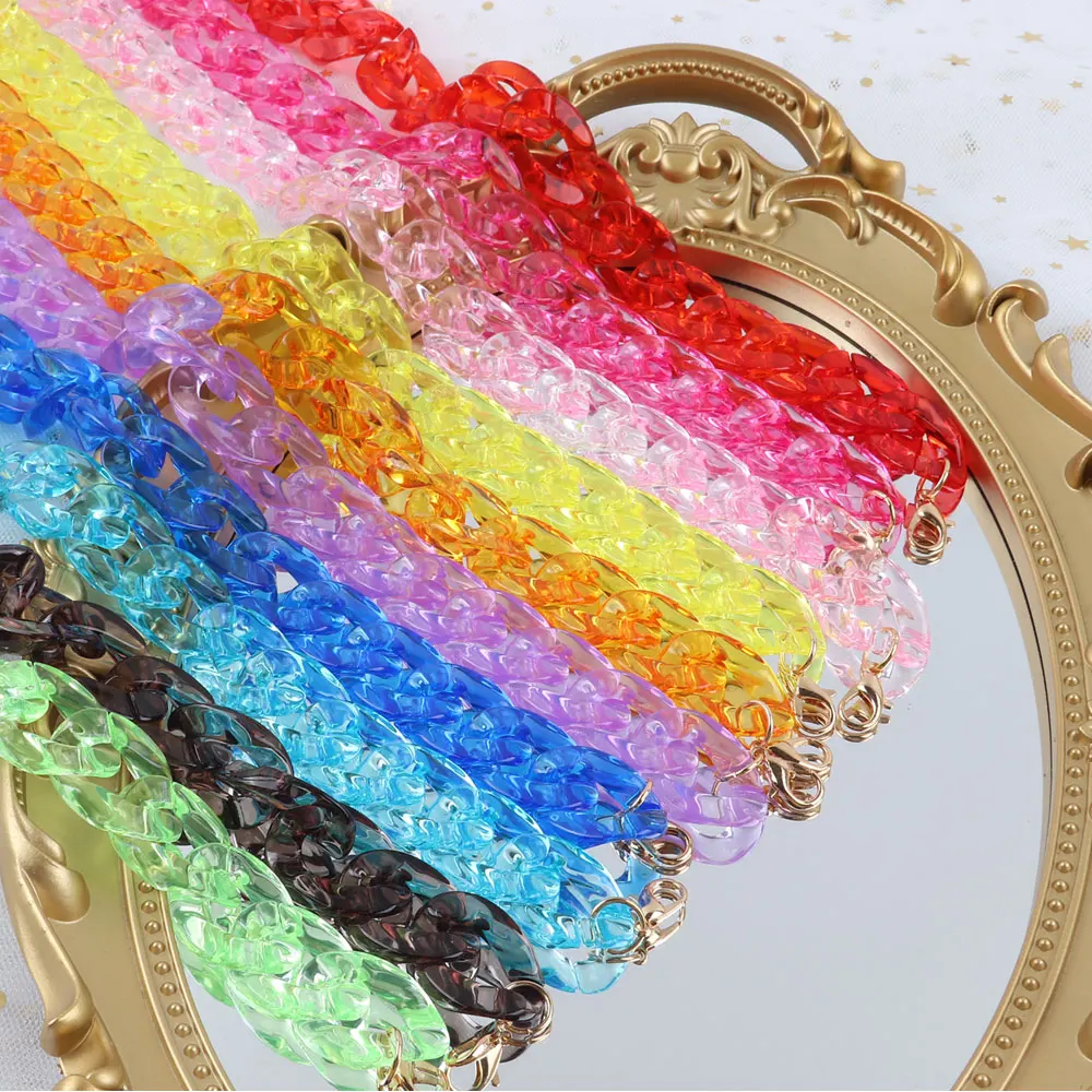 Neue Bunte Matte Acryl Breite Kette Choker Halsketten für Frauen Aussage Böhmischen Harz Chunky Kragen Halskette Mode Schmuck – Detail 25