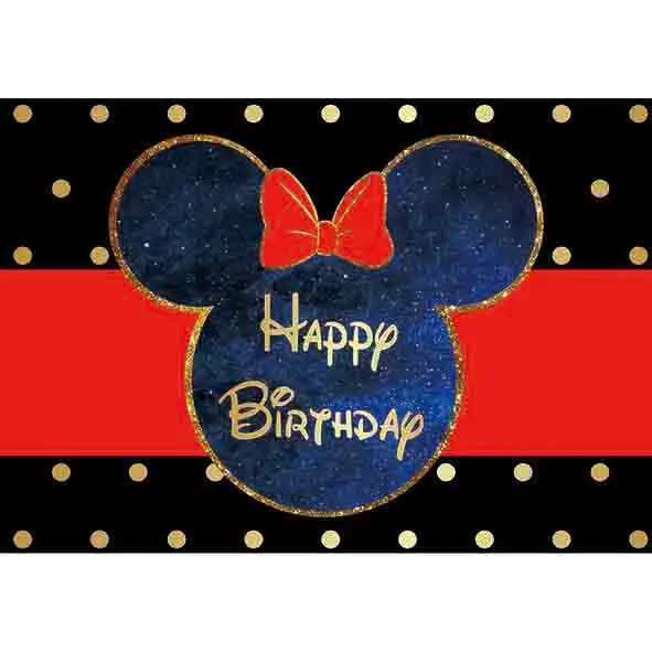 Мышь день рождения фон мультфильм вечевечерние розовая девочка украшение дети ребенок душ новорожденный настроить фон фотосессия