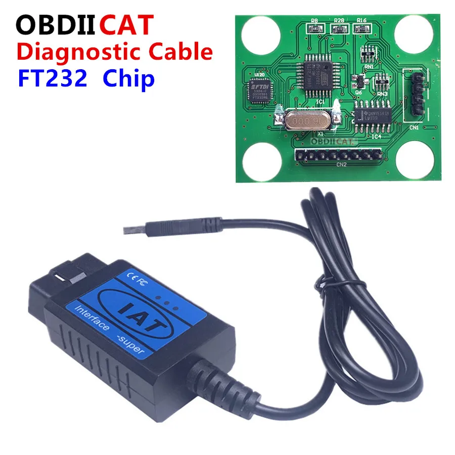 OBDIICAT Professional Scanner OBD/ OBD2 for Fi-at F-Super interface usb scan tool for Fi-at/Al-fa Ro-meo/Lan-cia with 3 pin