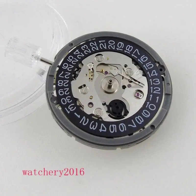 High Accuracy NH35A NH35 Automatic Mechanical Watch Movement Black White Date Window 24 jewels Movt Replace