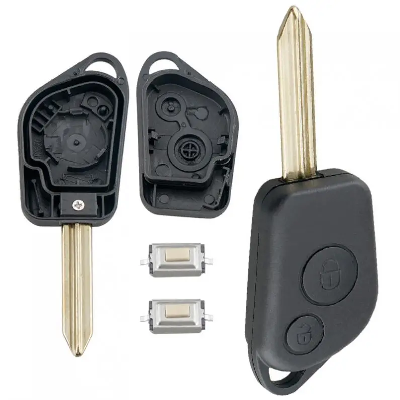 

2 Buttons Uncut Blade Car Remote Key Shell Case with 2 Micro Switches Fit for Citroen Picasso/Saxo/Berlino/Xsara