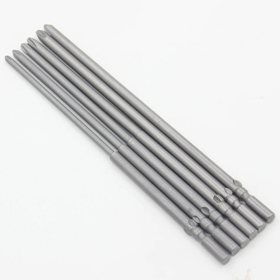 Shank 5mm 801 Magnetic Round Shank Phillips Cross Head Screwdriver Bit Set Hand Tools Long 150mm 200mm