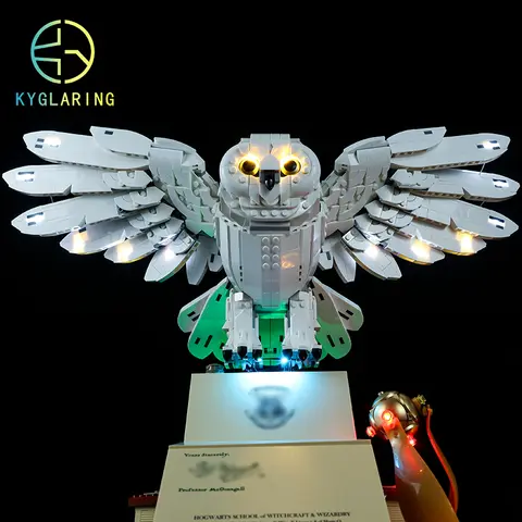 Kyglaring LED-belysningsset DIY-leksaker för 76391 Magisk brevbärare, uggla, byggblock (endast ljuskit ingår) 12 best sales Lego 75341 - №9