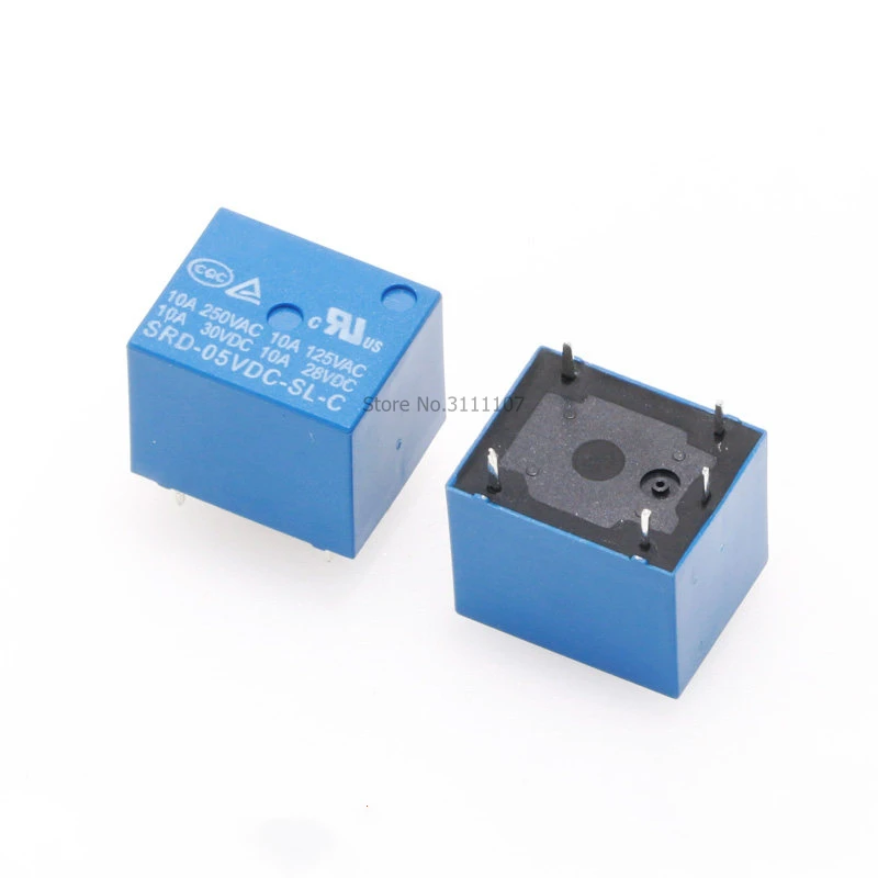 5PCS Relay SRD-05VDC-SL-C SRD-03 05 06 09 12 24 12VDC-SL-C 5PINS 3V 5V 9V 6V 24V 12V High-quality 10A 250VAC 5 pin