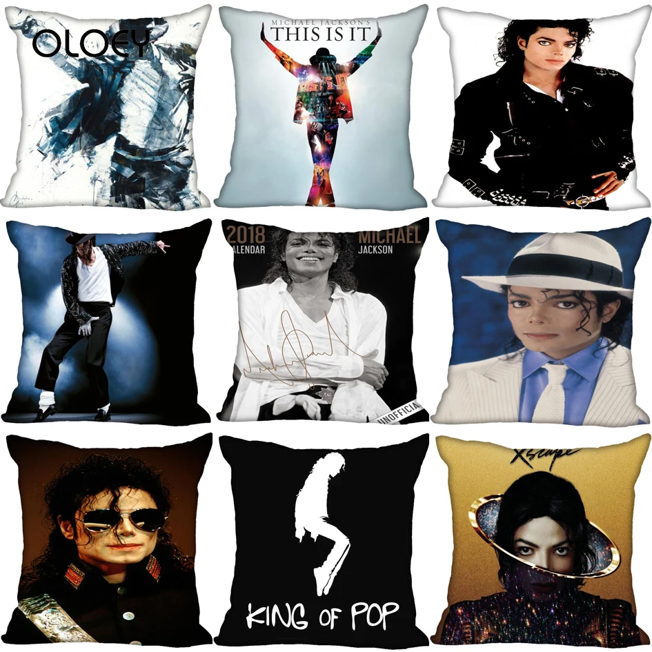 

Michael Jackson Cushion Cover for Home Decorative Cushion Cover Invisible Zippered Throw Cushion Cover 45X45cm Hotel Decoration.