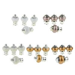 4Pcs Pack Curtain Pole Ends Decorative Curtain Rod Finals Window Drapery Curtain Rod End Caps Dia. 28mm