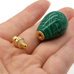 Natural Gem Stone Essential Oil Diffuser Perfume Bottle Pendant Crystal Agates Round Drop Shape Charms for DIY Necklace Jewelry