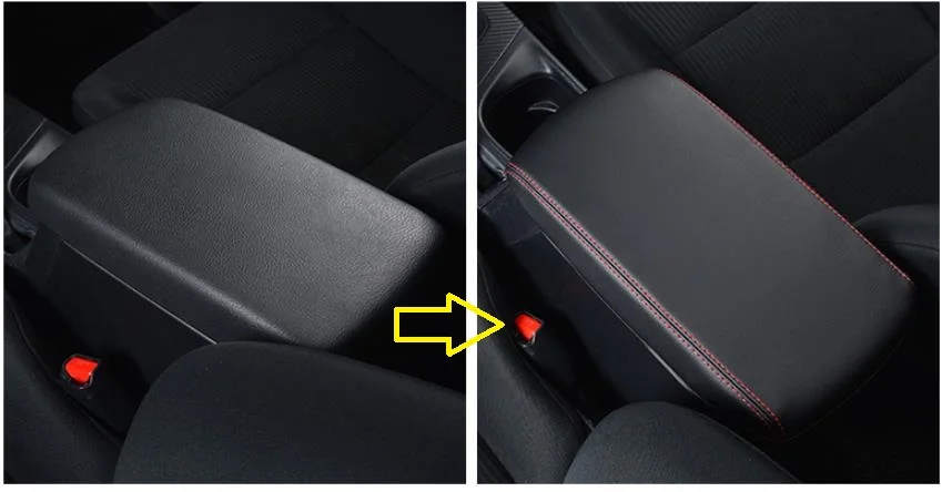 For Toyota Rav4 2014 2015 2016 2017 2018 2019 Customzied Microfibre Leather Center Armrest box protection Cover car interior