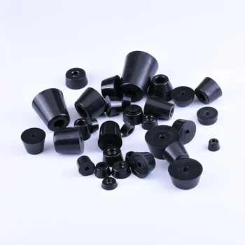 Kleine schokabsorptie stoelmat vloerbeschermer voor bureaustoel isolatie zwart antislip rubberen meubelpootkussens kastpoten