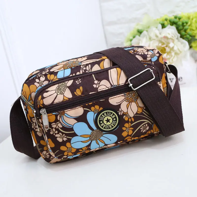 Waterproof Nylon Print Messenger Women Crossbody Bags For Daily Life Shopping Bag Nylon Female Shoulder Bag Designer Handbags