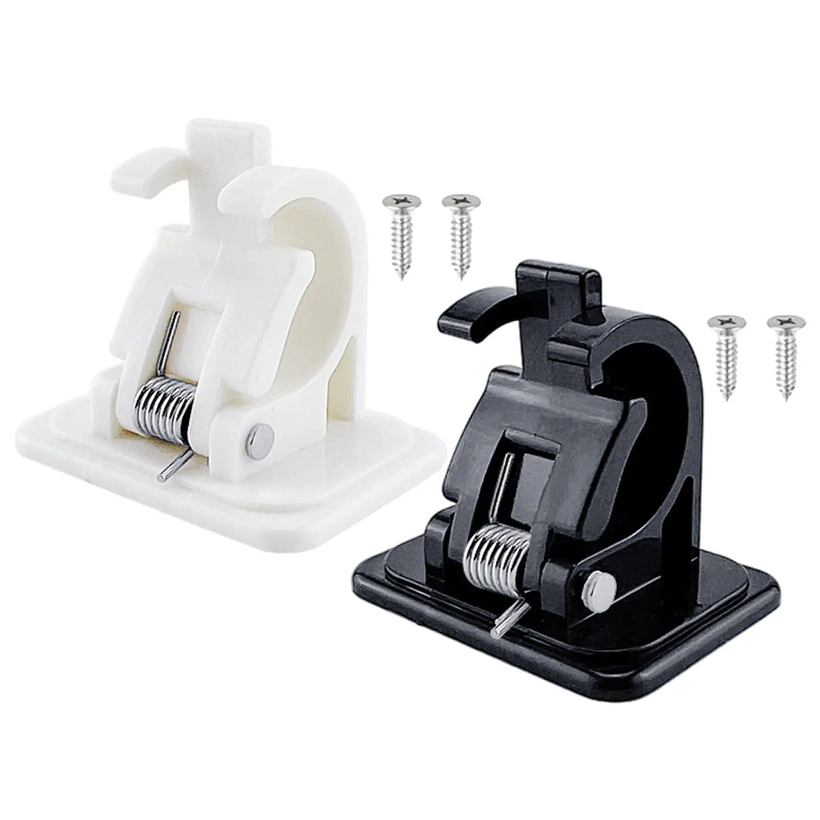 Wall Mounted Fishing Pole Rod Holder Clips Plastic Buckle Design Brackets Rods Clips Organizer Fishing Equipment Holders Walls