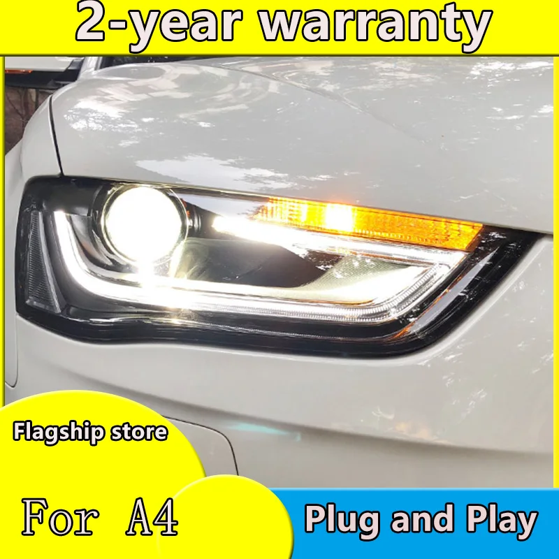 

Car Styling for Audi A4 2014 2015 Headlights High Configuration A4 B9 LED DRL Lens Double Beam H7 HID Xenon bi xenon lens