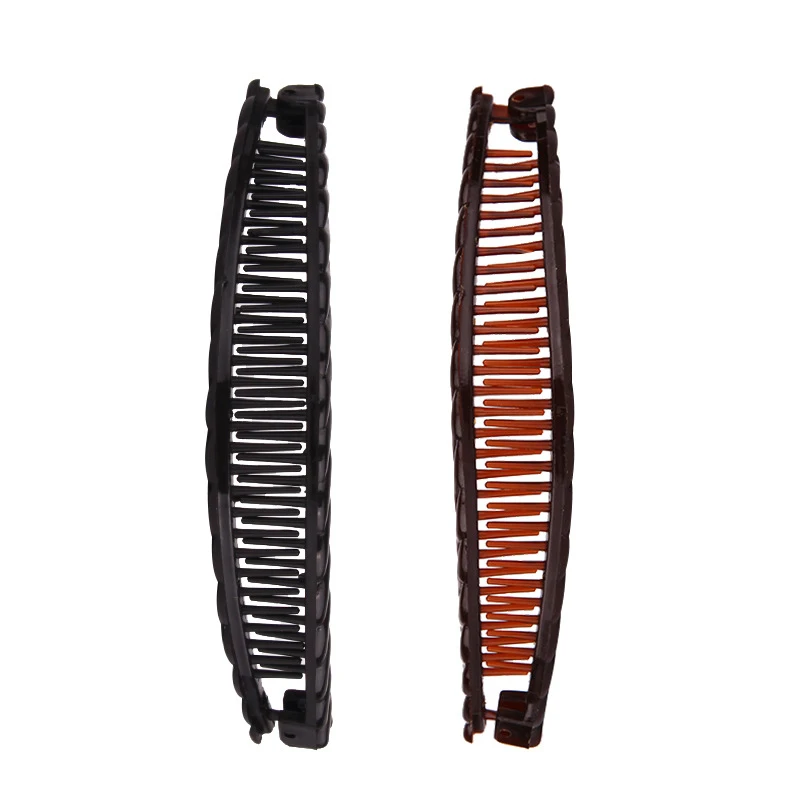 Korea Banana Hair Clip New Solid Color Hair Claws Women Barrettes Hairpins Hair Accessories For Girls Ponytail Hoder Hair Clamp