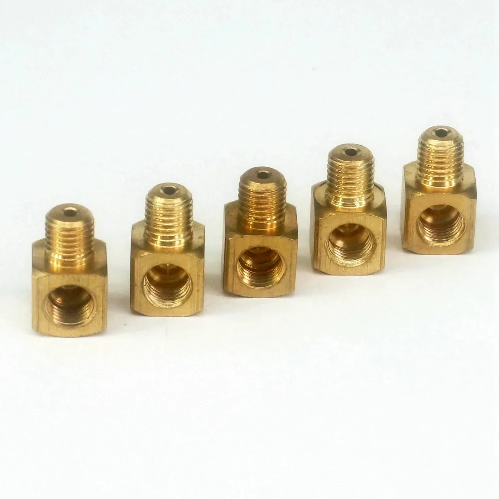 1 Stück M5 M6 M8 M10 Metrisch /1/8' 1/4' 3/8' 1/2' BSPP Gewinde Messing-Ölrohrfitting (Außen-/Innengewinde) für Verteilerblock – Detail 3