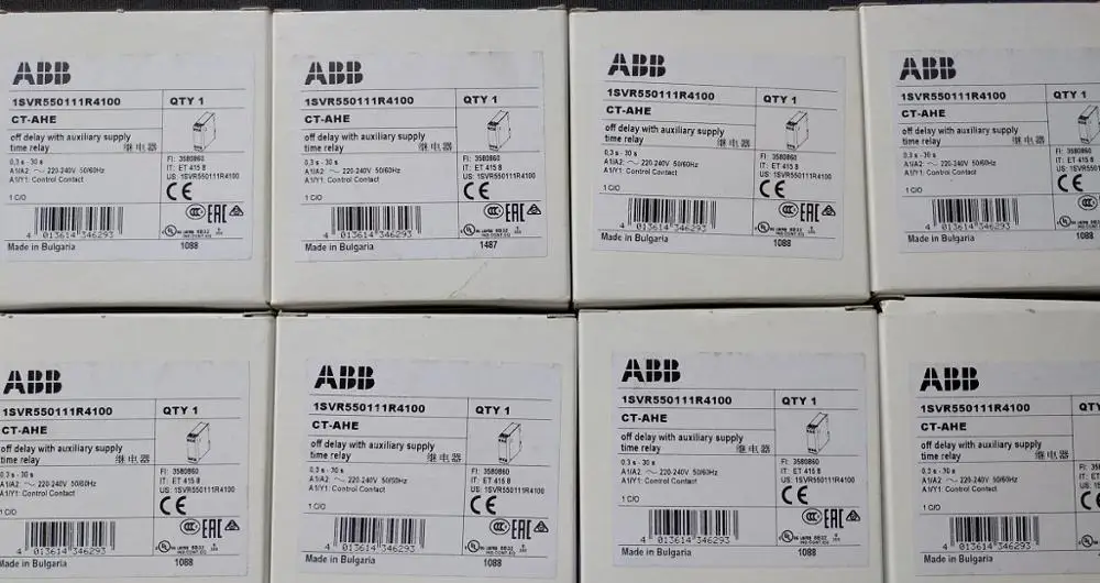 original new ABB time relay CT-AHE 0.3s-30s 220-240VAC 10050012  warmly for 1 year 1pcs