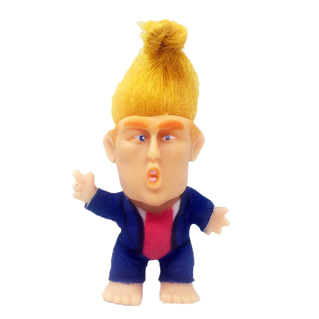 2.36 ''presidente Donald Trump 2020 raccogliere modello capelli lunghi Troll Doll Mini Action Figures giocattoli divertenti per adulti bambini