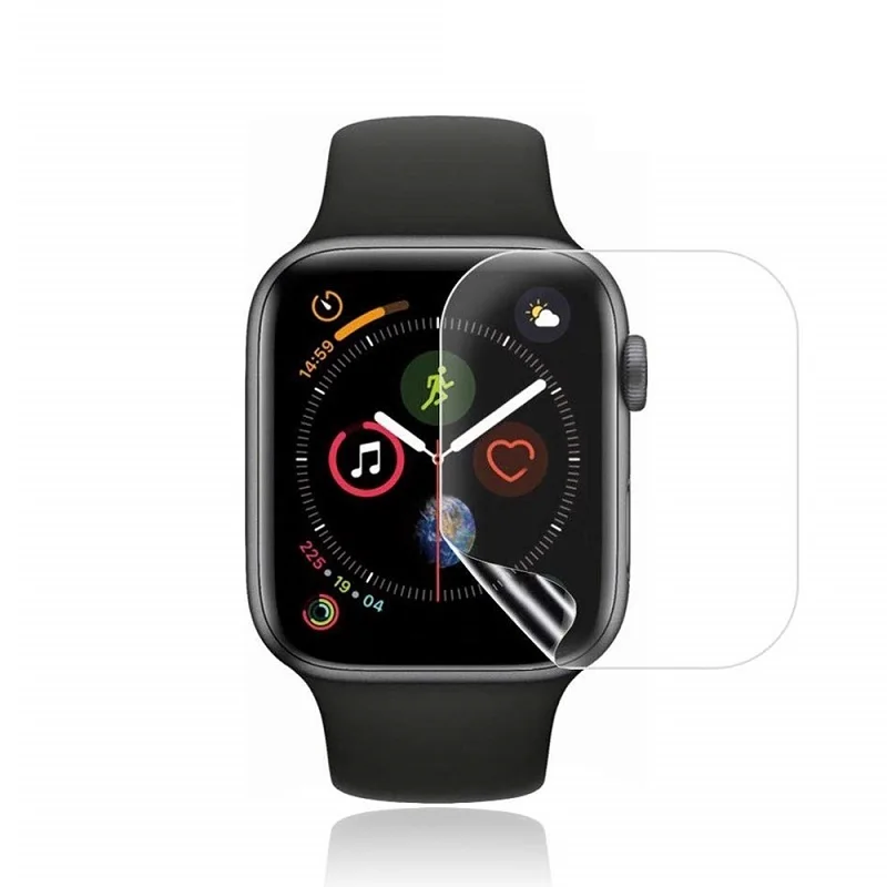 For Apple Watch Series9 8 7 6 5 4 Soft Protective Film 41 45 38 40 42 44 mm Full Cover Transparent Sticker Screen Protector Film