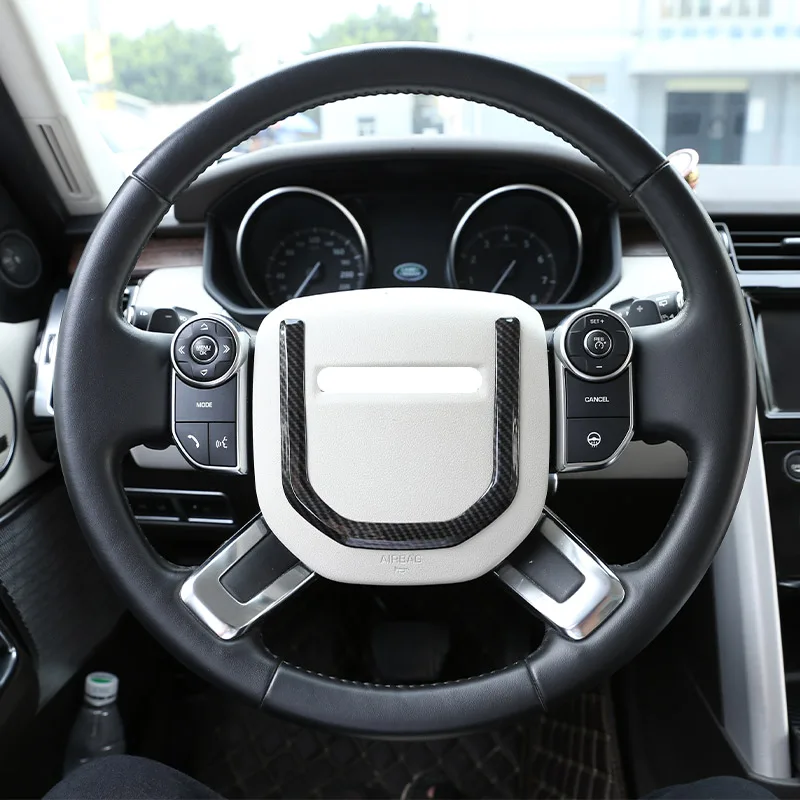 For Land Rover Discovery 5 LR5 Range Rover Sport Velar Vogue ABS Carbon Silver Steering Wheel Sequin Decorative Car Accessories