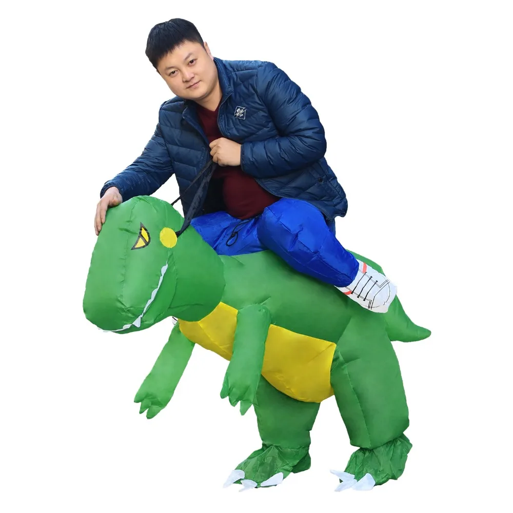 Kinder Aufblasbare Dinosaurier Kostüm T-Rex Trex Halloween Weihnachten Party Cosplay Blowup Anzug Erwachsenen Kind Karneval Kleid Maskottchen