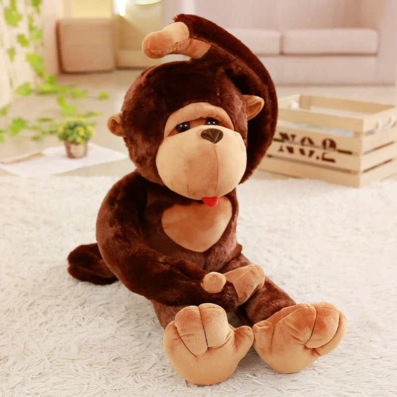 80/110cm Giant size cartoon monkey plush toy the Gorilla stuffed sleeping pillow for children playmates Dropshipping