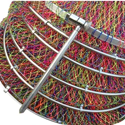 Lawaia Hand-woven Fishing Cage Multifilament Nylon Lines Fish Basket Strong Stainless Steel Net Ring Folding Fishing Accessories