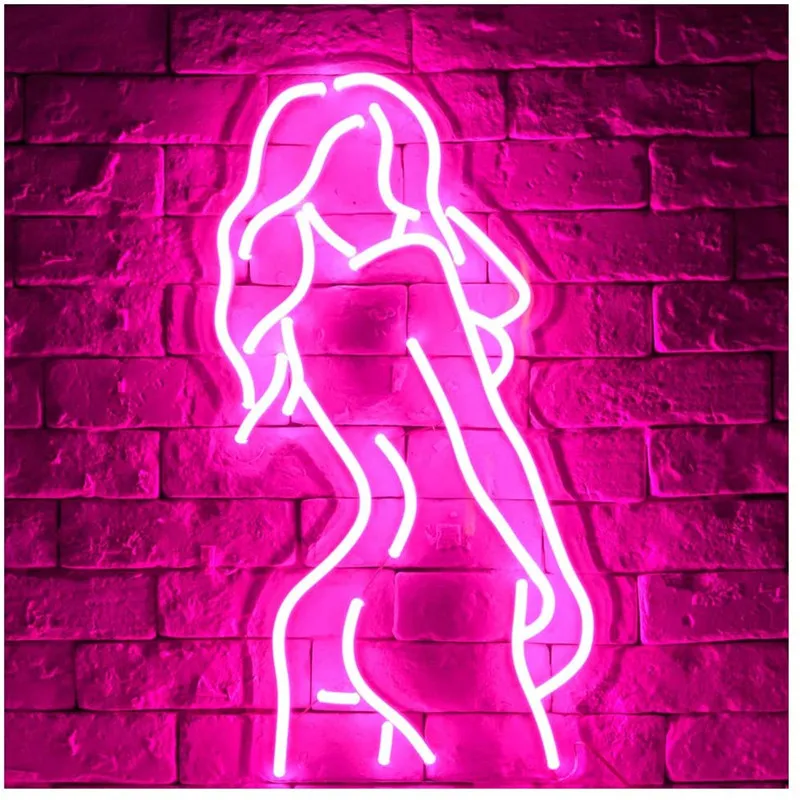 Live Nudes Sexy Lady Naked Girl Woman Neon Light Sign Party Wedding Decorations Home Wall Decor Gifts Night Bar Club Decor