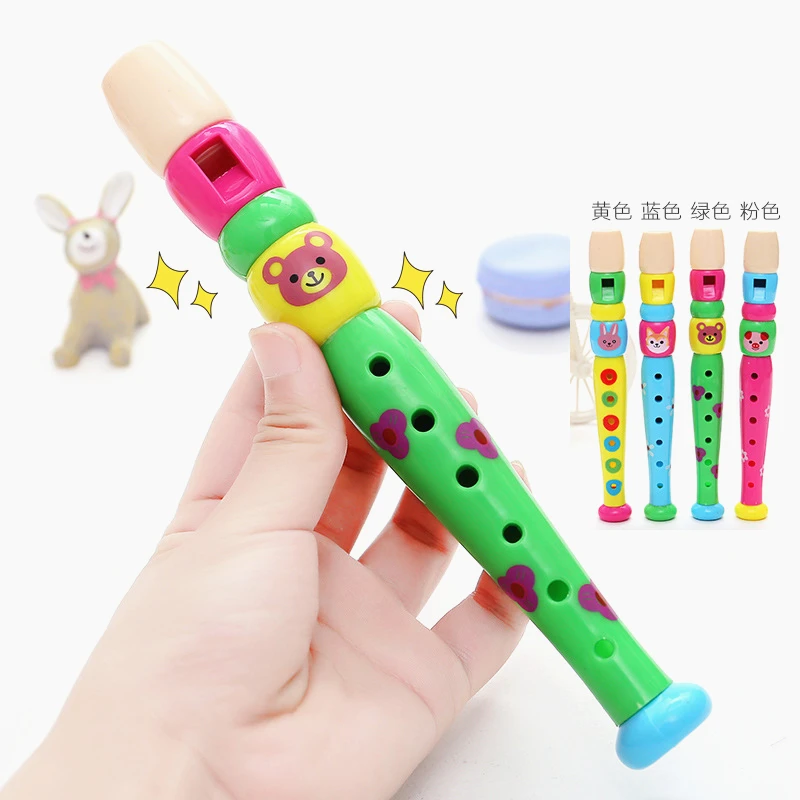 Orff Instruments Flute Children's Piccolo Early Education Toys 20cm Length Colorful Plastic 6-hole Clarinet Musical Instruments