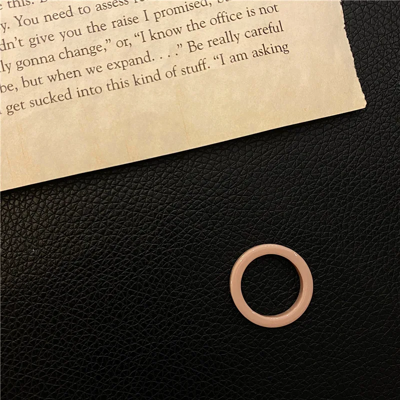 Neue koreanische ästhetische bunte Harz-Acryl-Ringe im Set für Damen – geometrische runde Ringe, temperamentvoller, vielseitiger Schmuck als Geschenk – Detail 20