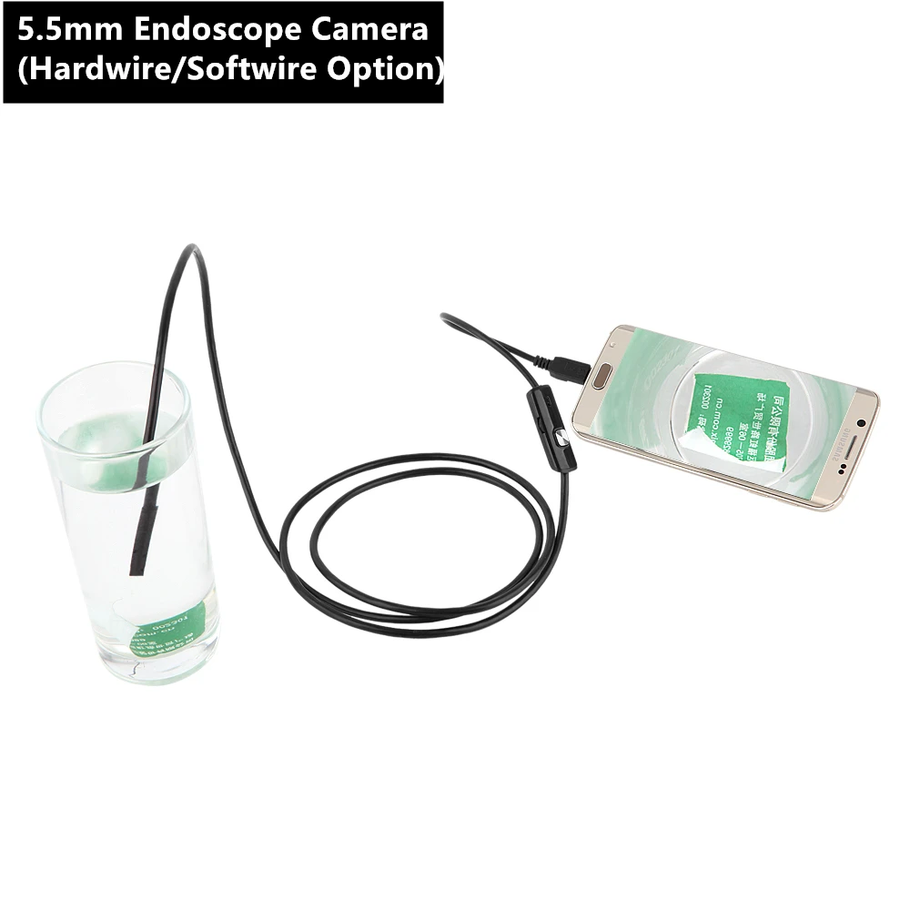 

5.5mm Endoscope Camera Android Phone Car Inspection Borescope Otoscopio Camara Endoscopica Yılan Kamera Endoscopio Endoscoop