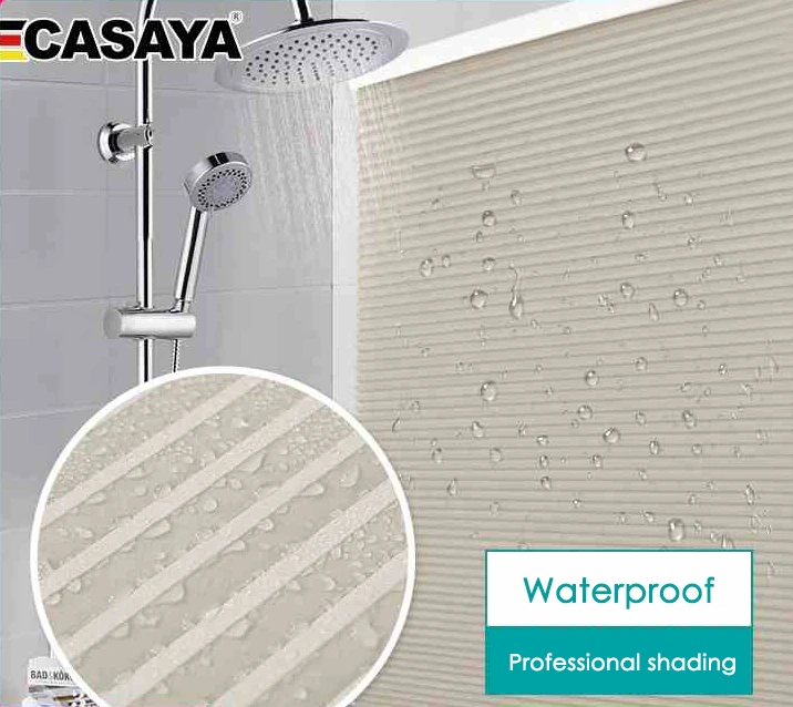 CASAYA cordless honeycomb blinds waterproof oil proof fabric window blinds noise reduction for kitchen bathroom custom size