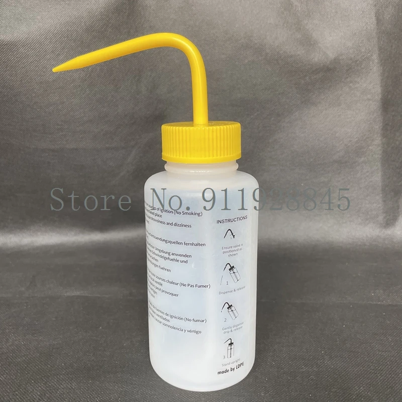 2pcs/lot Lab Isopropanol Elbow Plastic Squeeze Wash Bottle Lab Rinse Bottles Clean Safely