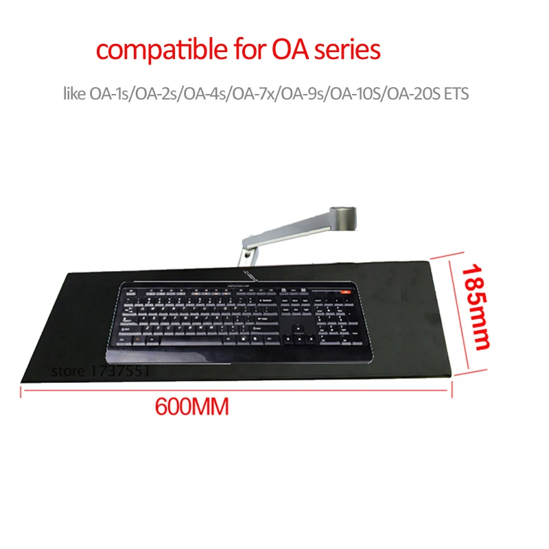 OA-7X OA-1S série oa diy parte braço longo + teclado placa de alumínio acessório parte preto girar 360 movimento total tilt