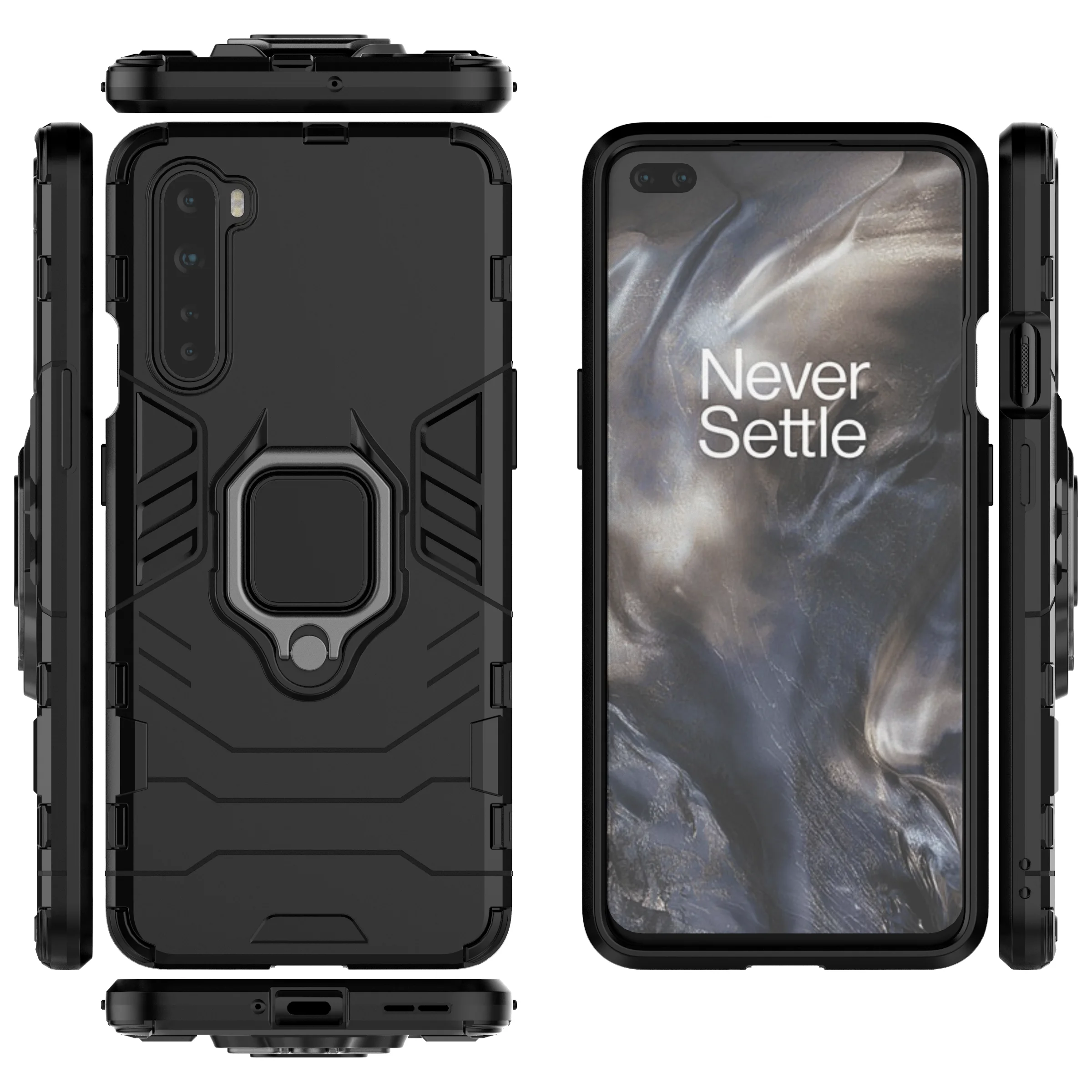 Case For Oneplus Nord Shockproof Metal Finger Ring Armor Cover Case For Oneplus Nord 5G One Plus Z