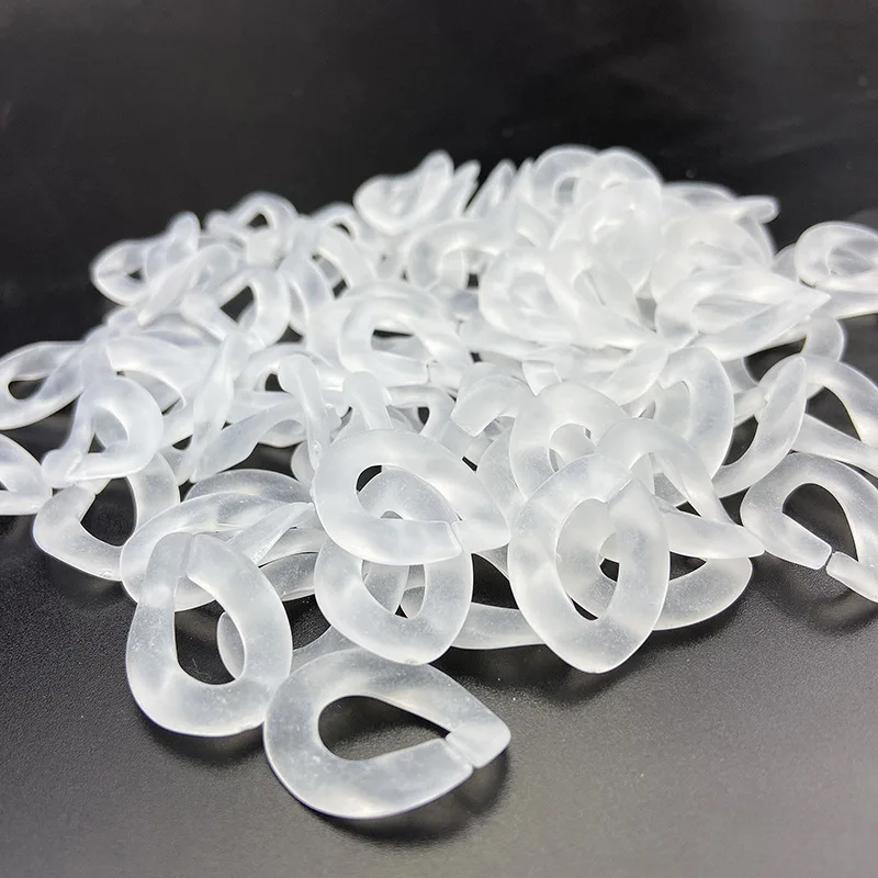 100 قطعة/الوحدة الاكريليك سلاسل الحلقات شفافة AB اللون مات الروابط DIY اكسسوارات لصنع المجوهرات اليدوية أجزاء N451 #4