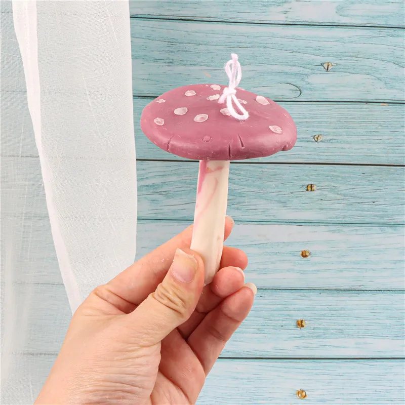 3D Mushrooms Candle Silicone Mold for Handmade Desktop Decoration Gypsum Epoxy Resin Aromatherapy Candle Fondant Silicone Mould